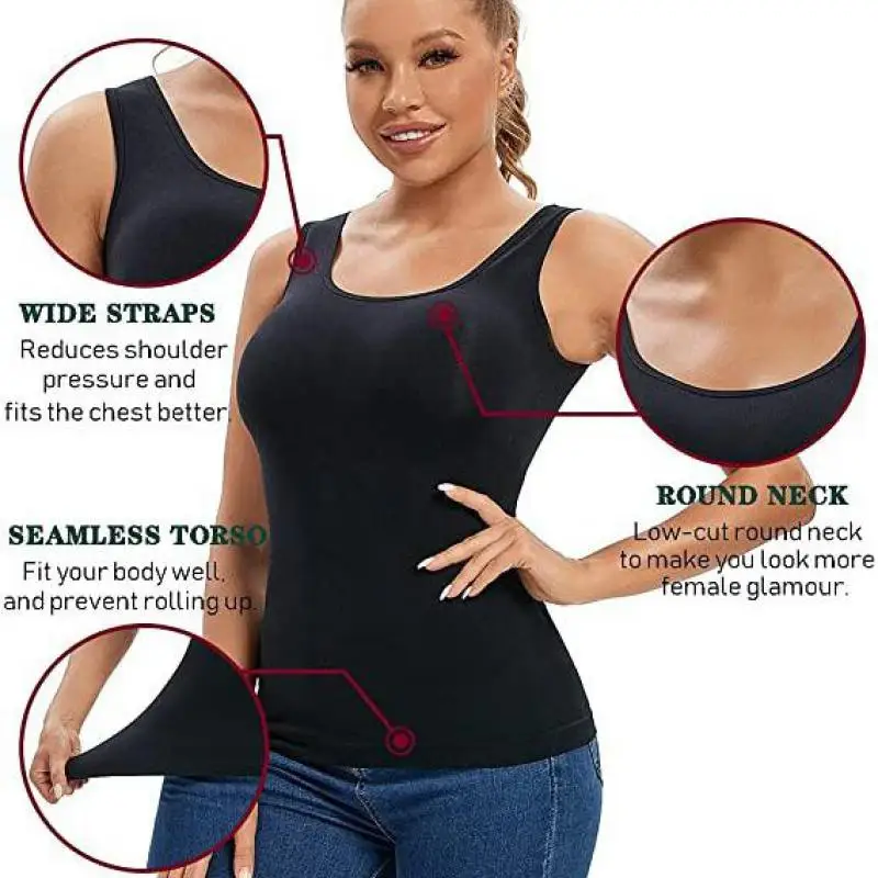 Shapewear Tank Tops for Women Tummy Control Cami Shaper Shaping Camisoles Slimming Compression Top Vest Body Shaper