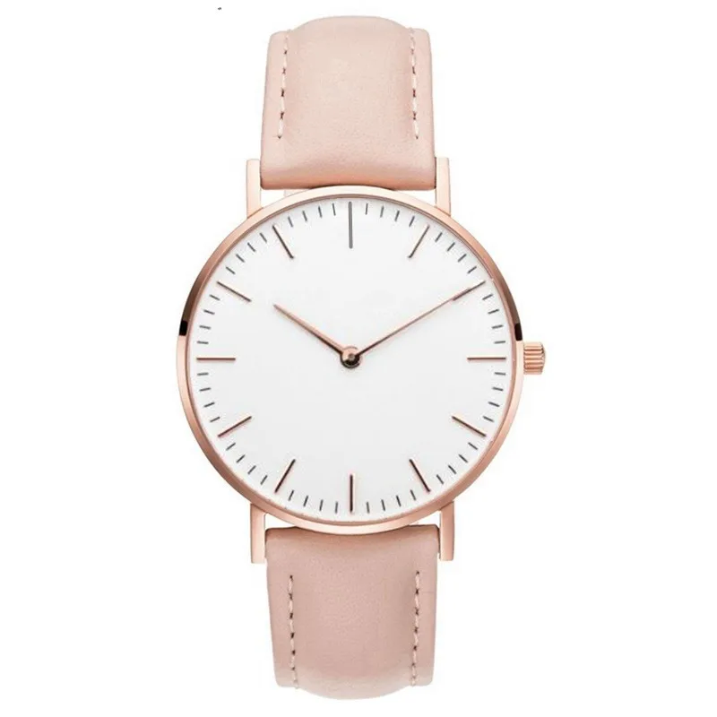2024 Simple Style White Leather Watches Women Fashion Watch