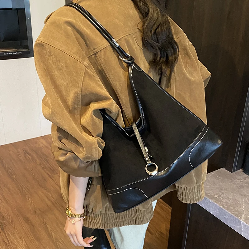 PU Leather Underarm Bag Large Capacity Commute Bag Fashion Handbag for Women Work Shopping Travel Daily