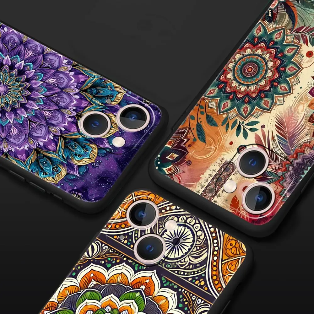 Indian Pattern Mandala Shockproof Phone Case - Soft and Durable TPU Shell Cover