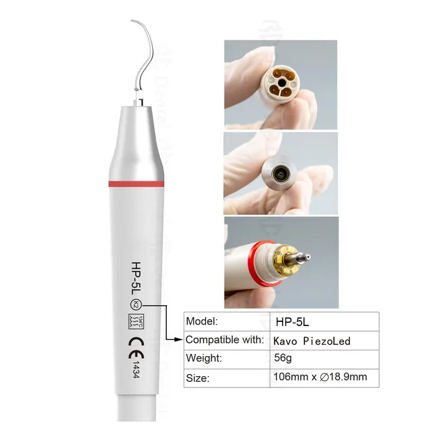Handpiece For KAVO PiezoLed Dental Ultrasonic Scaler Dentistry with Tip Scaling Tips 201 202 203 Removing Supragingival HP-5L K2