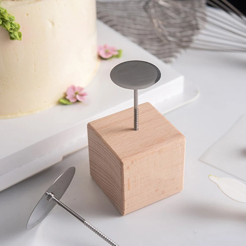Stainless Steel Cake Piping Nail Tips Cream Stand Chocolate Fondant Decoration Flowers Transfer Tray Baking Decorating Tools 1Pc