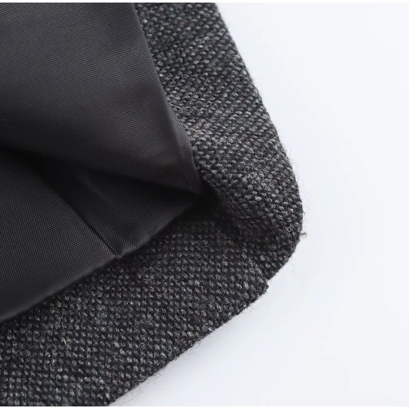 Elegant Single-breasted Blazer Coat Women 2025 Spring Long Lantern Sleeve Suit Jacket Female 2025 Vintage Office Lady Outerwear