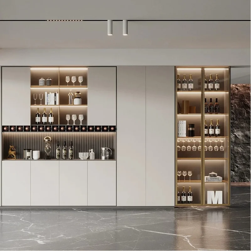 

custom，Wine cabinet customization，Price Cheap wine cabinet with glass doors modern living room luxury wine cabinet