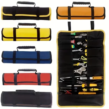 22 Pockets Oxford Canvas Folding Wrench Roll Storage Tools Waterproof Hand Roller