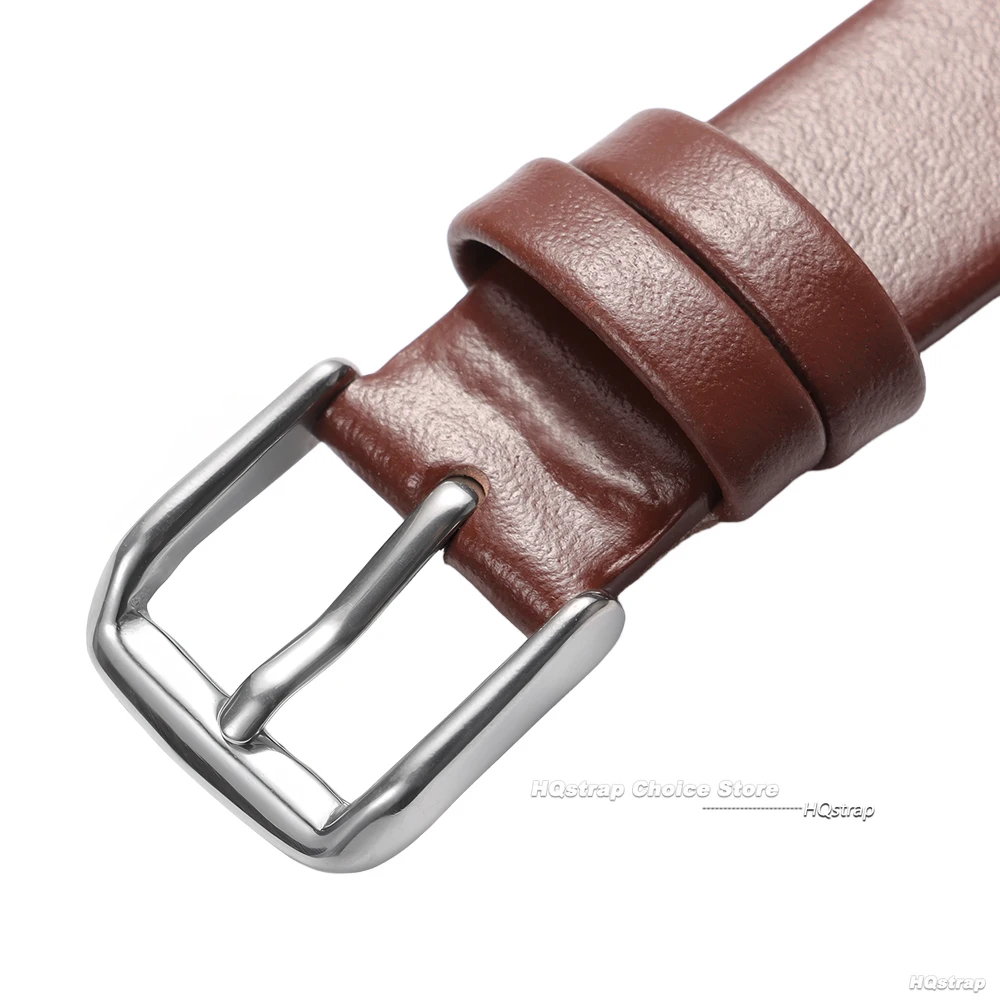 Elegant Cowhide Leather Watch Band - Thin, Smooth, and Waterproof Strap