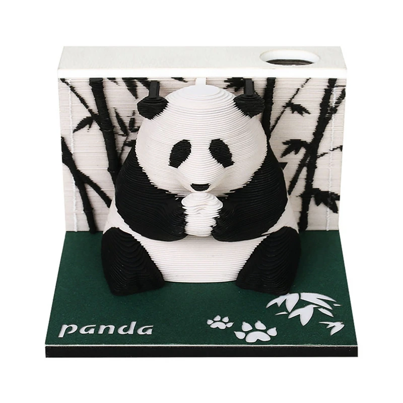 

1 шт. 3D искусство Панда настольное украшение как на картинке бумага «сделай сам» резьба по бумаге художественное ремесло панда для офиса