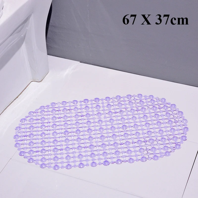 Non-Slip Bath Tub Shower Mat with Suction Cups,Machine Washable Bathroom Mats with Drain, Extra Large Bathtub Mat, 39x69cm