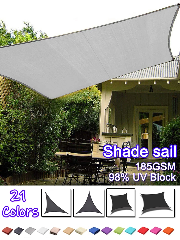 Description Picture 2 of itemWaterproof Shade Sail  Garden Canopy Pool Sun Shade Camping Gazebo For Outdoor Awnings Carport 95% UV Square Rectangle Triangl