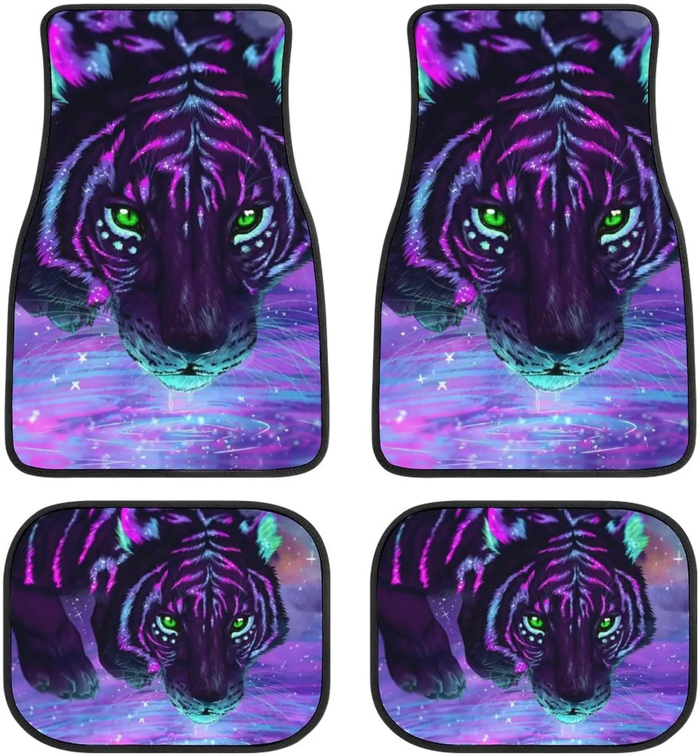 CarFloorMatUniversalPersonalizedNeonTigerDesignCarMatsAll