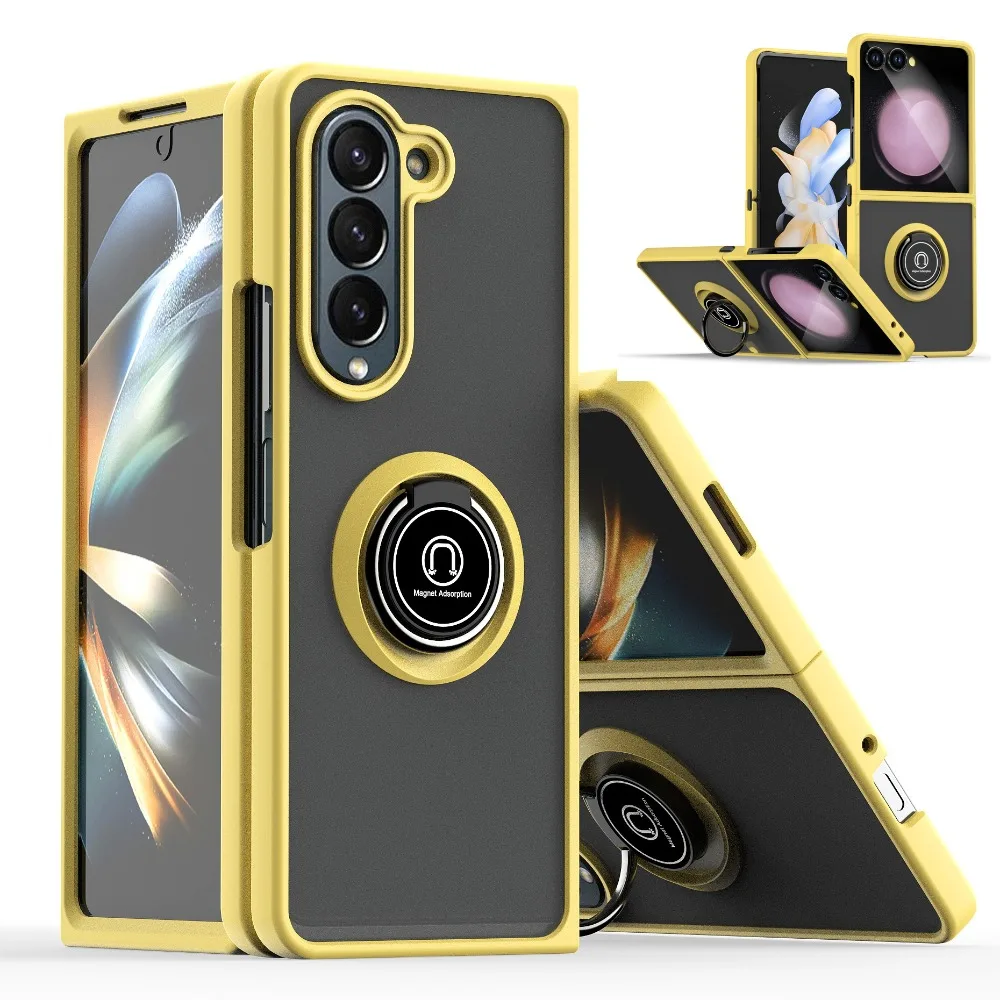 Armor Matte Car Ring Holder Shockproof Phone Case Cover