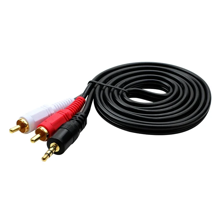 Câble adaptateur audio jack 3,5 mm stéréo mâle vers 2x rca mâles 1,50 m