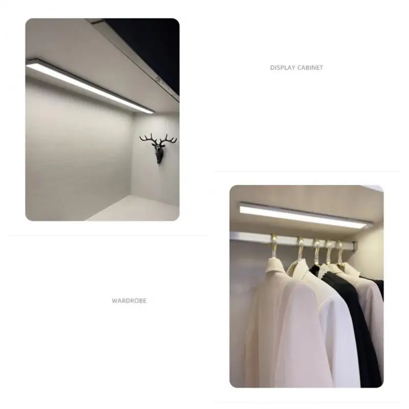 모션 센서 라이트 USB 충전식 초박형 무선 캐비닛 옷장 야간 조명, 침실용 복도 야간 램프, 11 cm, 20cm