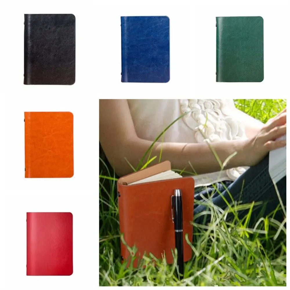 

PU Leather Mini Notebook Portable Business Agenda Organizer A7 Notebook Diary Planner Writing Paper Pocket Notepad Stationery