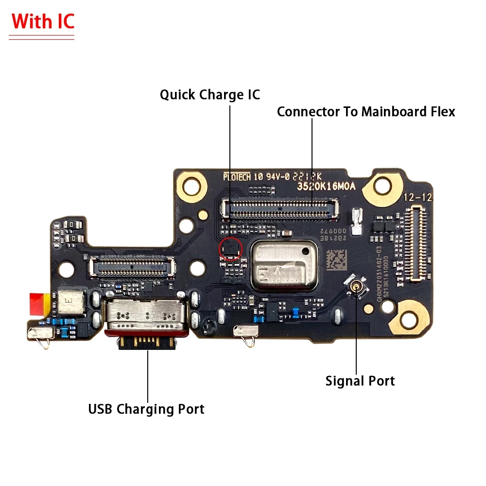 Connettore Di Ricarica Micro Per Xiaomi Redmi Note 11 Pro 4G/5G E Pro Plus - Coperchio Posteriore