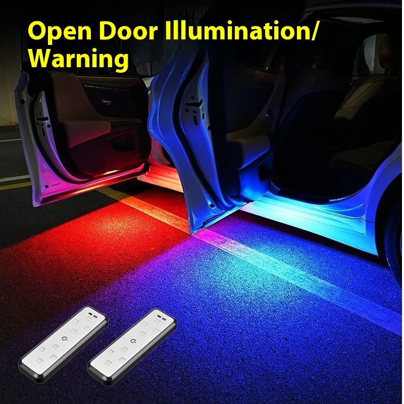 

Multi-function Car Ambient Light Anti-collision Flash Door Warning Light Colorful Illumination Welcome Light