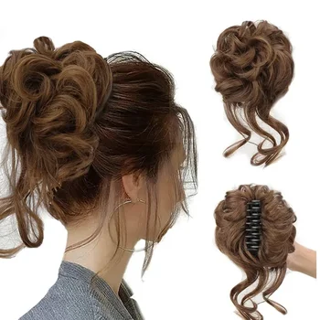 Hairstar Bun Estensioni Disordinate Ricci Elastici Per Capelli Scrunchies Posticci Chignon Sintetico Ciambella Updo Pezzi di Capelli per Donne Ragazze 1