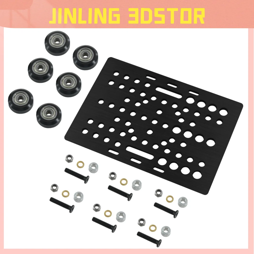 

V-Slot Gantry Set 20-80mm Gantry Plate With Wheels For Profiles Vslot Aluminum Plate Kits Gantry Plat 3D Printer Part