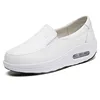 Spring air cushion nurse shoes white platform platform shake shoes leather women's shoes work shoes travel single shoe Wedges 2