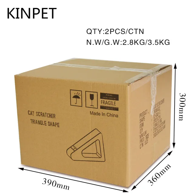 Customized Triangular Slope Cat Scratching Post Corrugated Paper Cat Toys Board Carton Scraper 'D' Wall For Cats 5