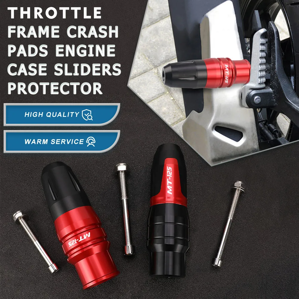 

MT-125 MT125 Frame Exhaust Sliders Anti Crash Pad Protector FOR YAMAHA MT125 MT 125 2014 2015 2016 2017 2018 Falling Protection