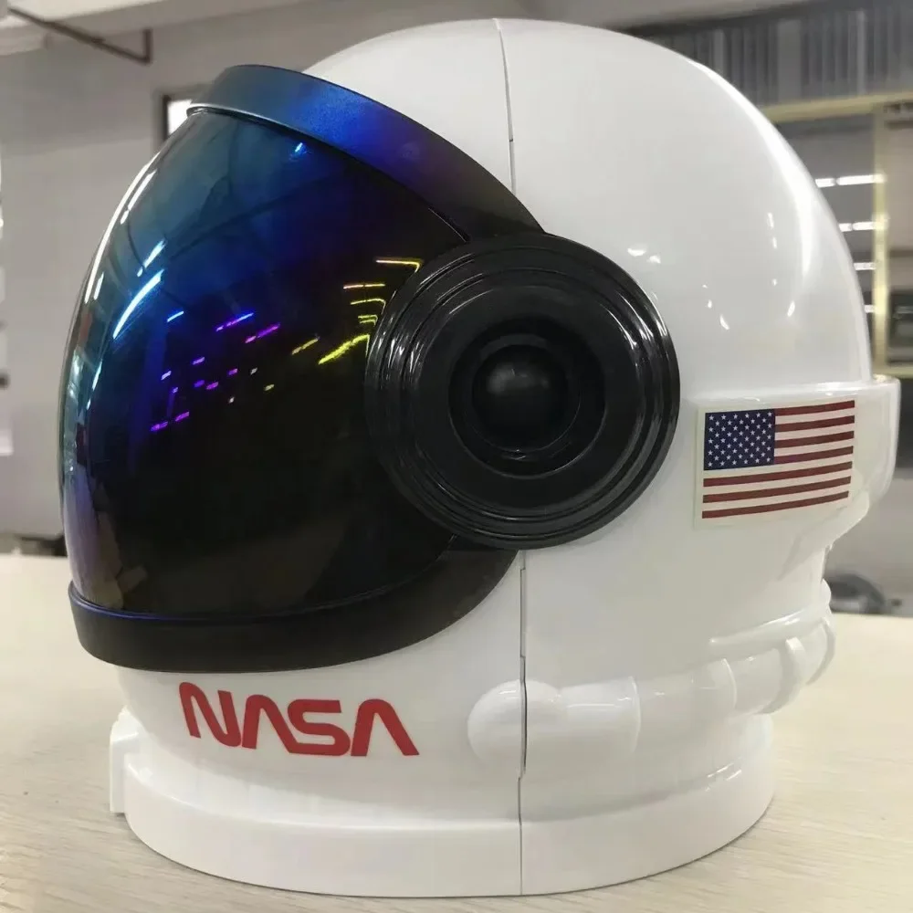 Na-sa-casco de astronauta con visera móvil, máscara espacial de Cosplay  para adultos, niños, regalo de cumpleaños para niños, disfraz de Cos para  el aula escolar