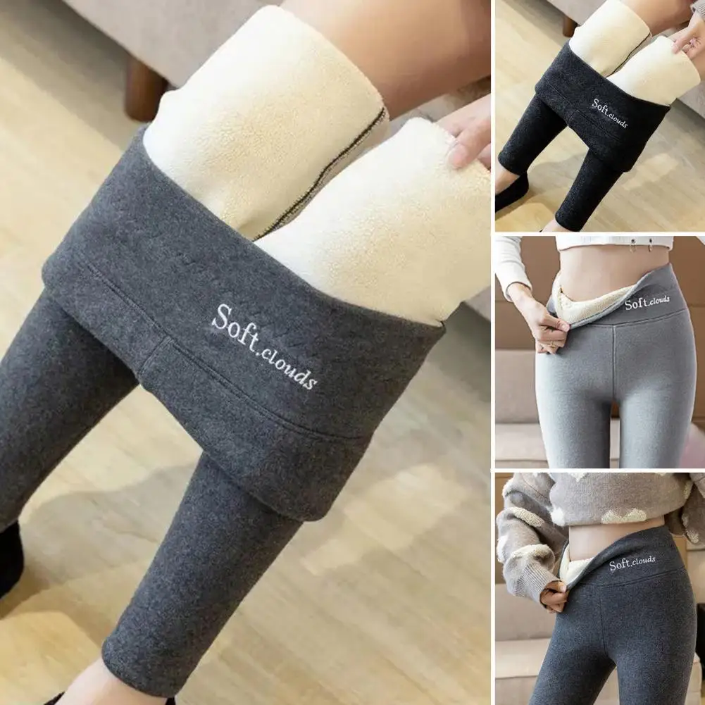 Women Heat Fleece Winter Stretchy Leggings Warm Fleece Lined Slim Thermal  Pants - Leggings - AliExpress
