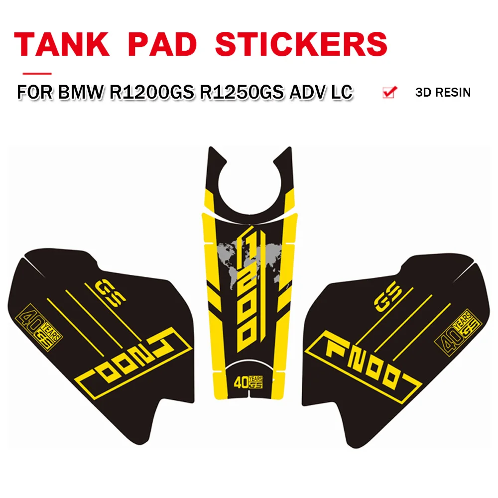 Tank Pad Stickers For BMW R1250GS Adventure 40 Year GS 2019-2021 2022 2023 R1200GS ADV Motorcycle Fuel TankPad Protector Decals