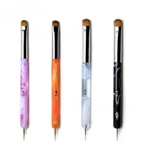French Nail Art Brush Dual End Nail Art Dotting Pen Acrylic Drawing Rhinestone Gel Painting Manicure Tool for Beginner 1