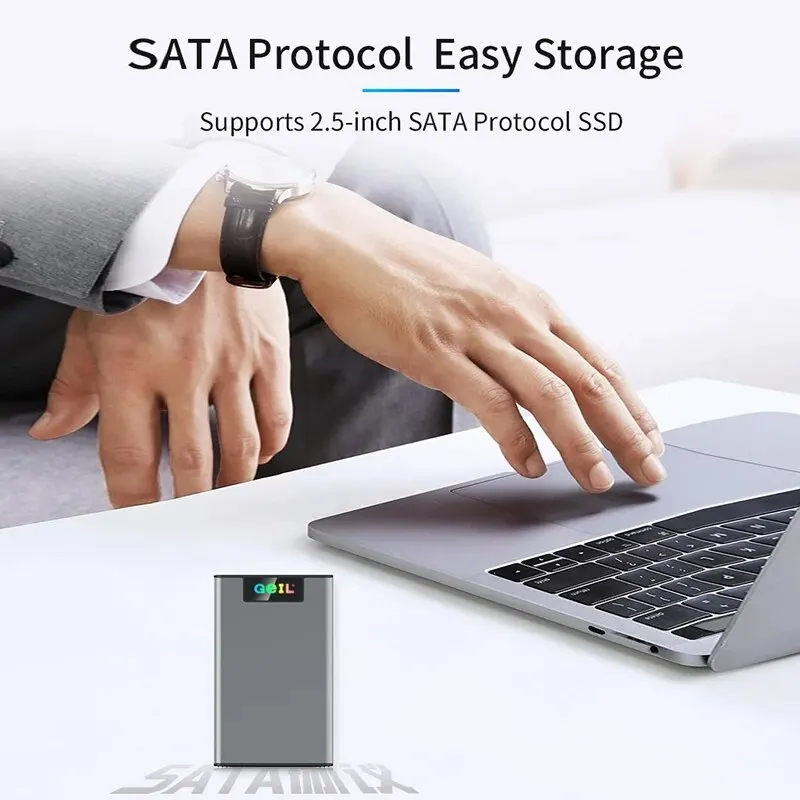 GeIL ܺ USB 3.2 Gen 1 ̽, 2.5 ġ SATA SSD ̽ Ŭ, 6Gbps CŸ + USB HD 丮 ڽ Ͽ콺,   6G-U2