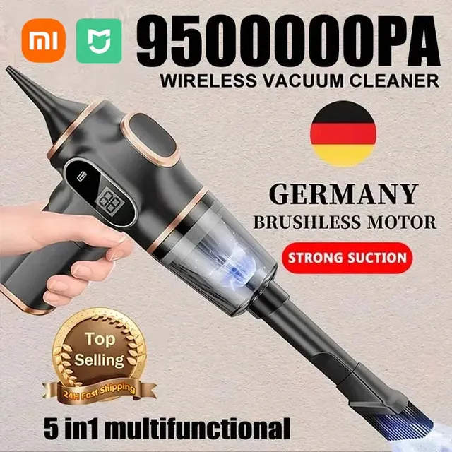 XIAOMI Digital Car Vacuum Cleaner 9500000 Pa Mini Wireless Automobile Handheld Multi Uses Household Powerful Cleaning Appliances 1