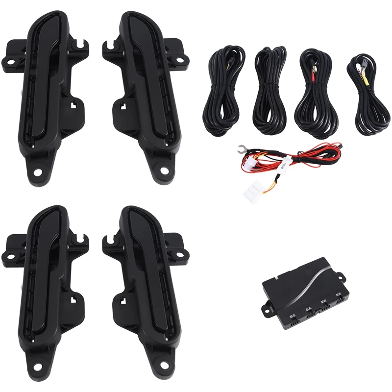 

Умные интегрированные электрические дверные ручки с цветными светодиодными лампами, автоматически открывающаяся ручка для Tesla Model 3 Y 2021, аксессуары