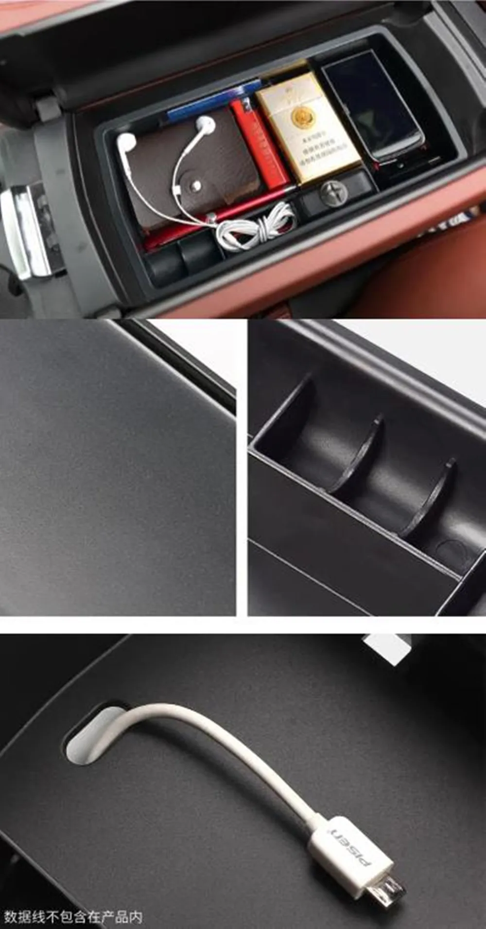 Portaoggetti Auto Organizzatore Console Per Citroën C5 Aircross 2018-2021 - Vassoio Estraibile Antiscivolo Citroen C3 - 5