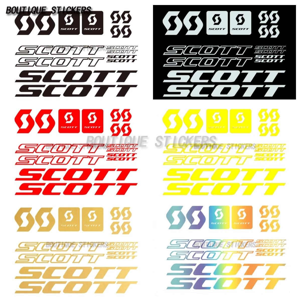 SCOTT Bicycle Frame Protector Decals Orange PVC Vinyl Scott Bike Frame Sticker Set - PVC Protective Decals In Orange (Multiple Sizes) Bike Stickers - Foto 9