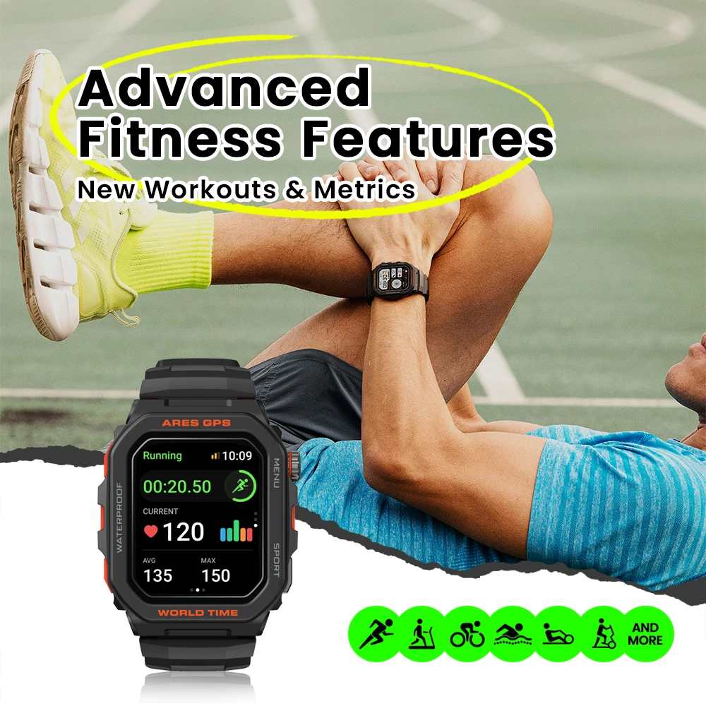 NEW Zeblaze ARES GPS Smart Watch Bluetooth Calling Men