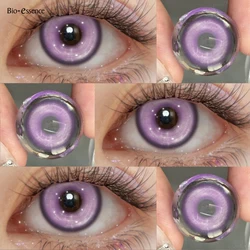 Halloween Costume Colored Contact Lenses - Purple Cosplay Edition | 1 - Year Fashion Beauty Lenses (Purple 14.2mm)