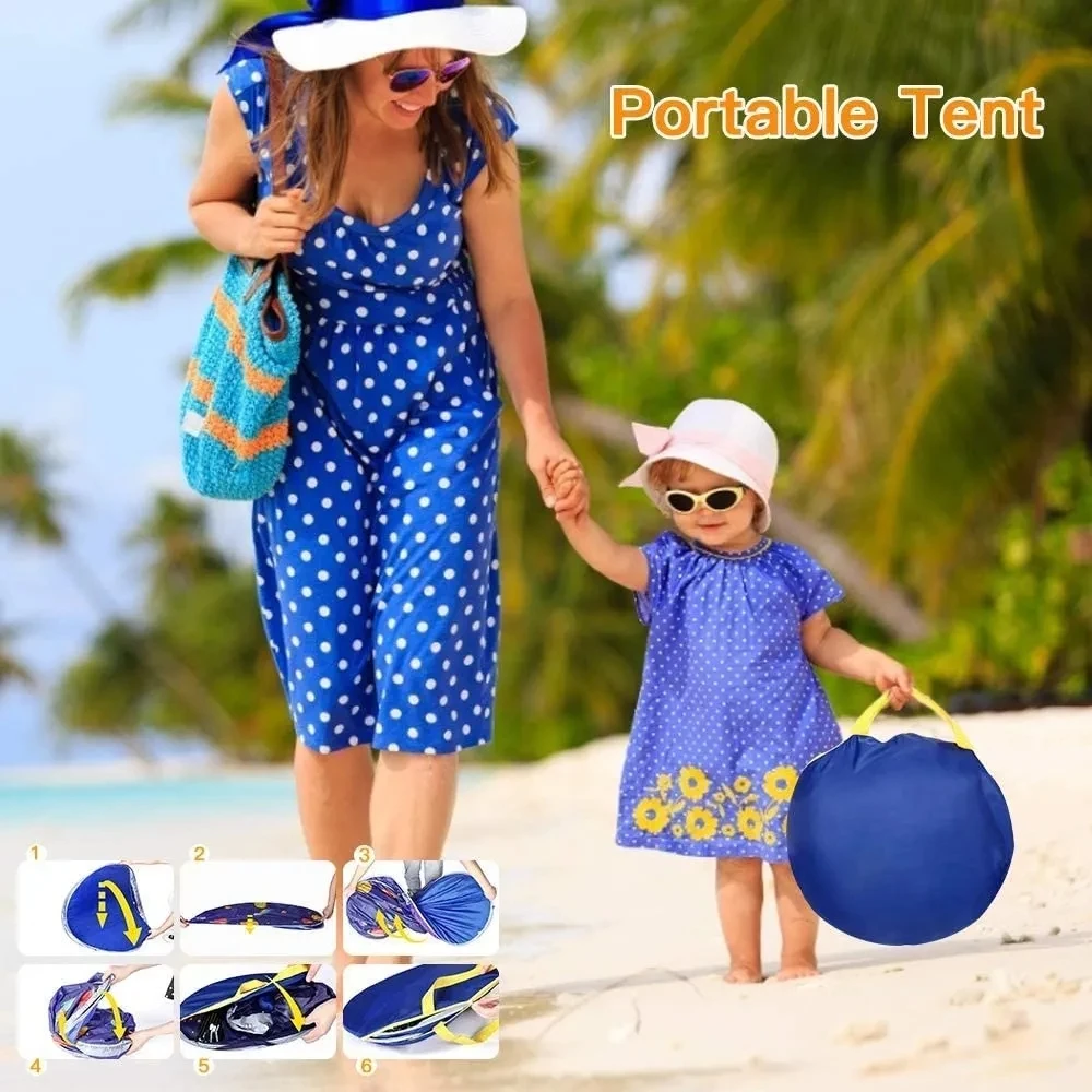 Children's Tent Portable Foldable Folding Play Tent Baby Play House Large Girls Princess Prince Castle Outdoor Toy Kid Boy Gift 2