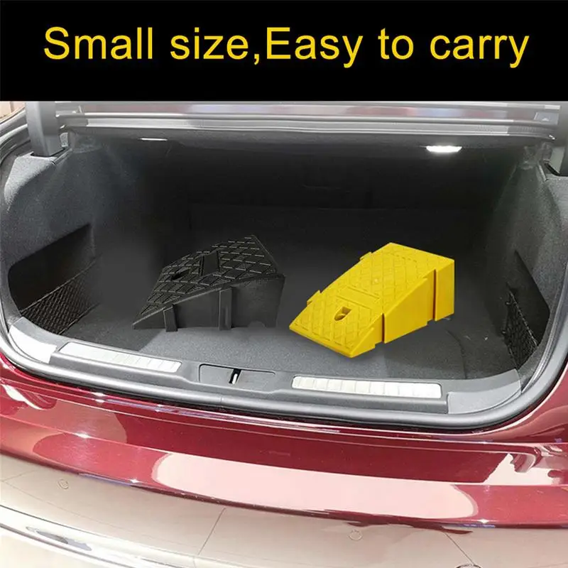 Car Wheel Driveway Ramps For Car Trailer Truck Bike Accessories Tires Curb Ramps Heavy Duty Threshold Ramp Kit 25X27X7CM