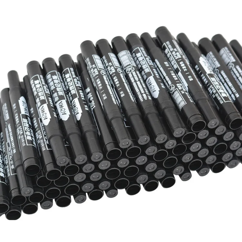 Permanent Paint Marker Pen Oily Waterproof Black for Tyre Markers Quick Drying 5pcs