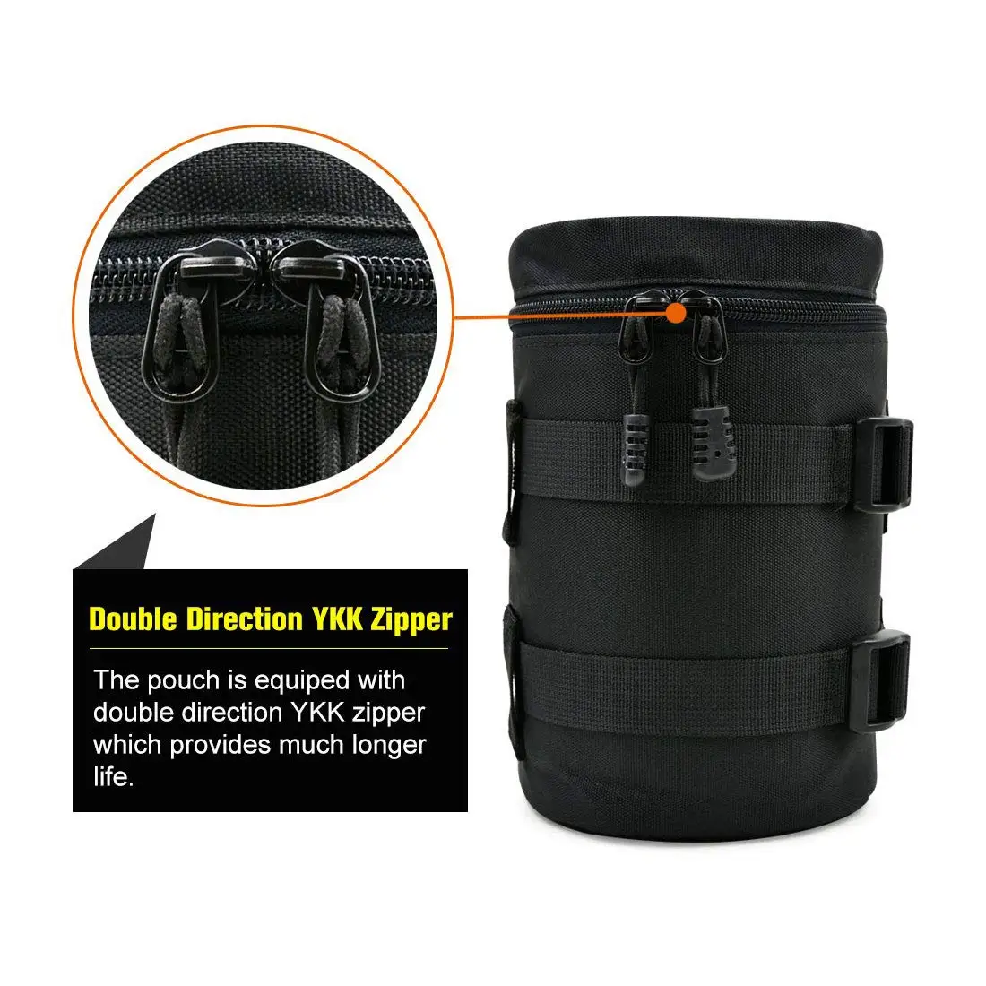 6 사이즈 방수 카메라 렌즈 두꺼운 패딩 가방 케이스 파우치 보호대 허리 벨트 홀더 캐논 니콘 탐론 시그마  렌즈, 카메라 렌즈 보호용 주머니 벨트 홀더