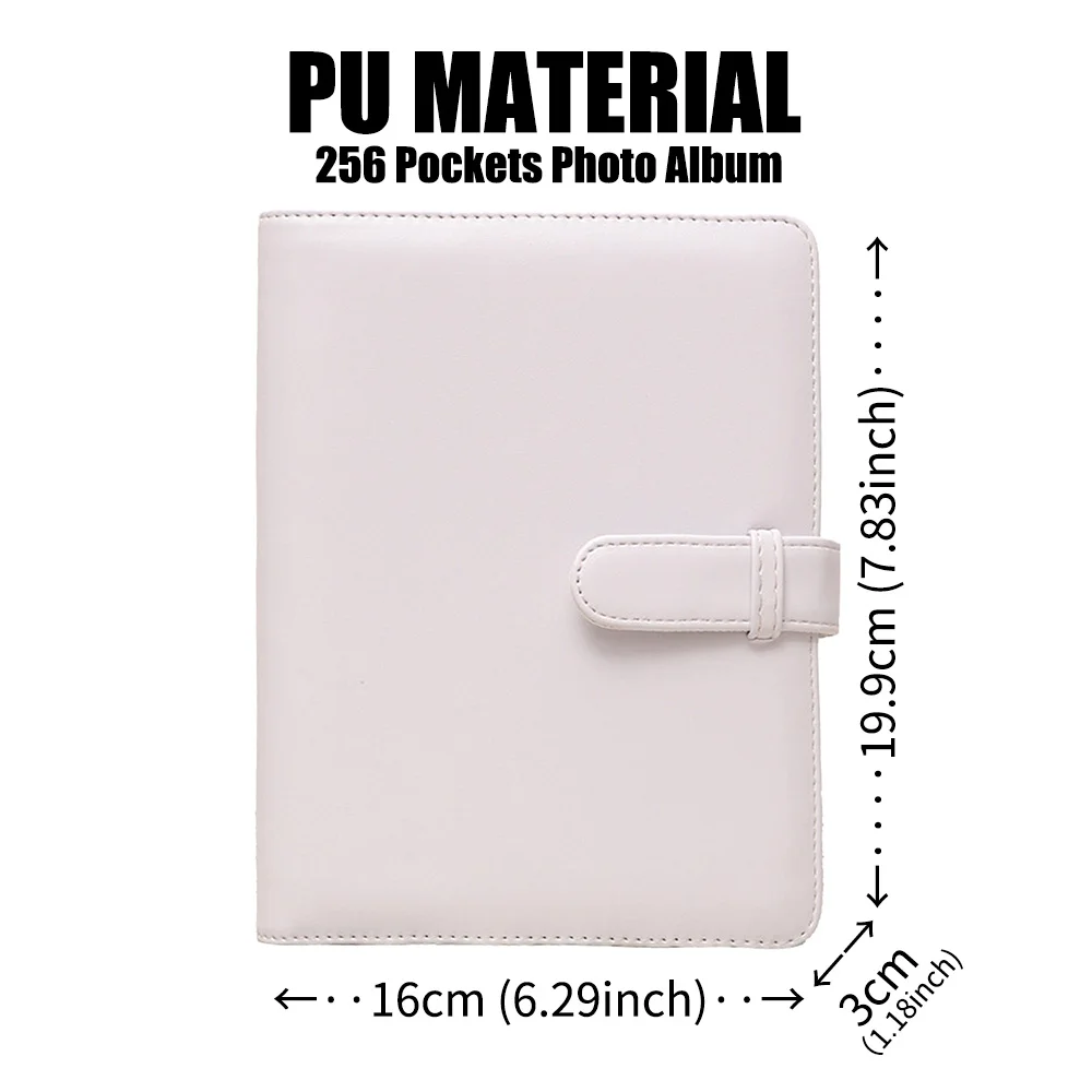 Compact Photo Album with 256 Pockets for Instant Film Memories