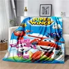 Cartoon Anime Super Wings Throws Blanket for Bedding Picnic Kid Super Soft Cute kawai high quality Flannel Blanket birthday gift 3