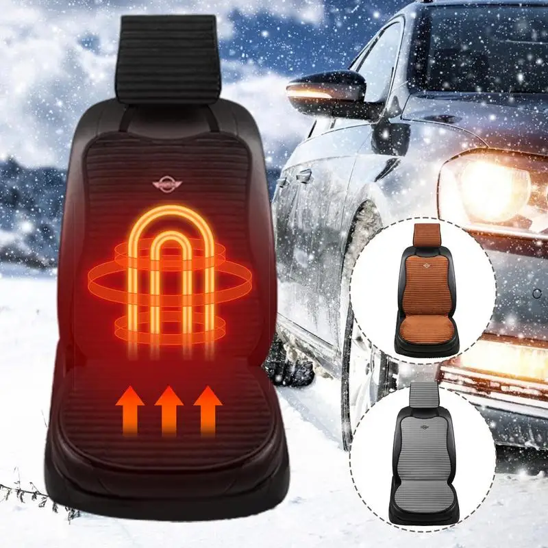 

Heated Car Back And Seat Cushion Cover Fast Heating with Timing Control Anti-Slip Adjustable Temperatures Fit Most Automobile