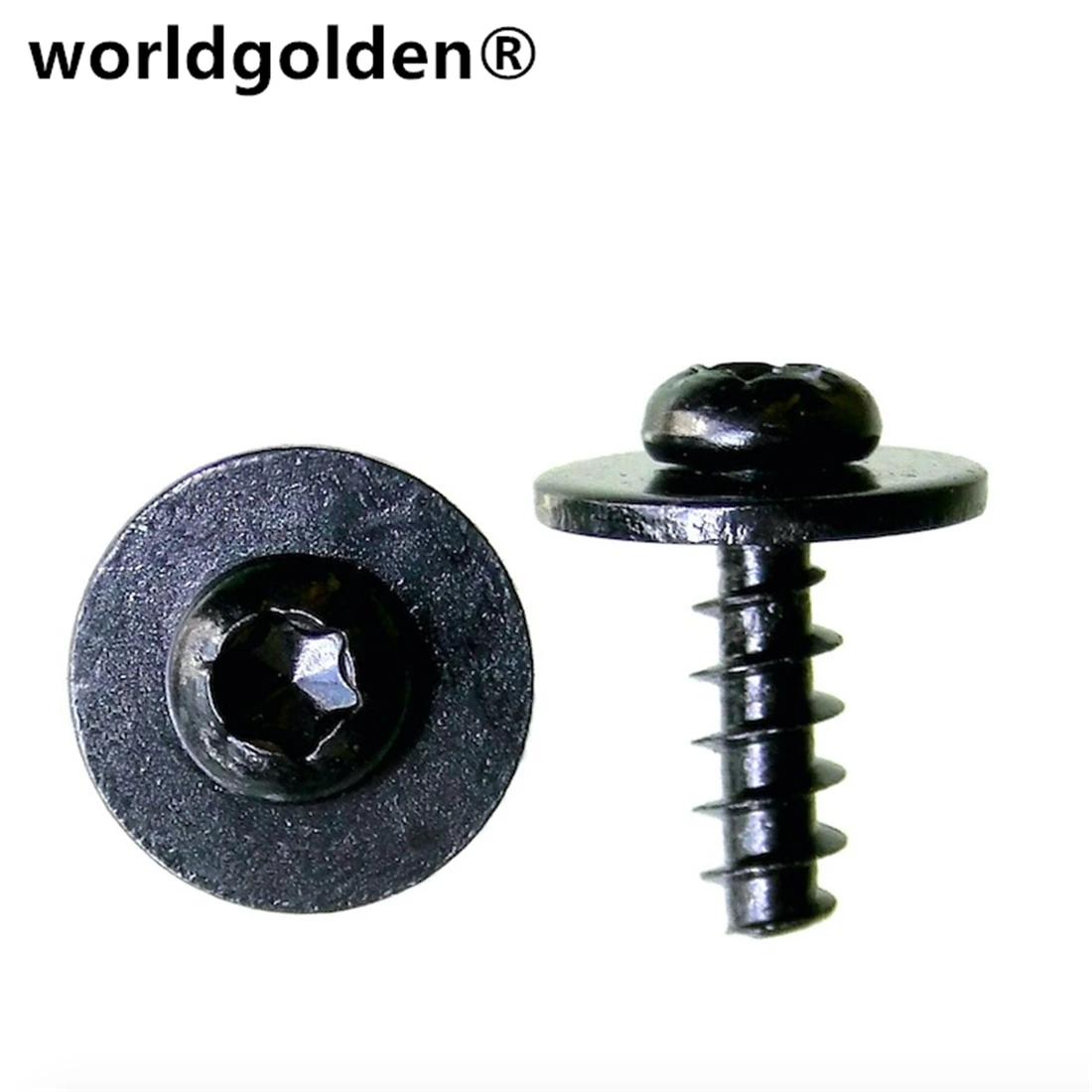 Worldgolden 100Pcs Elementi Di Fissaggio Automatici Testa A Esagono Incassato Bulloni Autofilettanti Audio, Condotti Dell'Aria, Paraurti Posteriori An