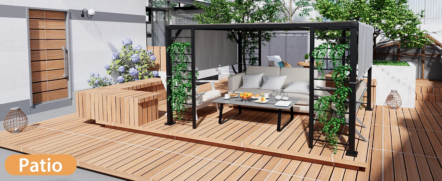 Aluminum Pergola Shade for backyard