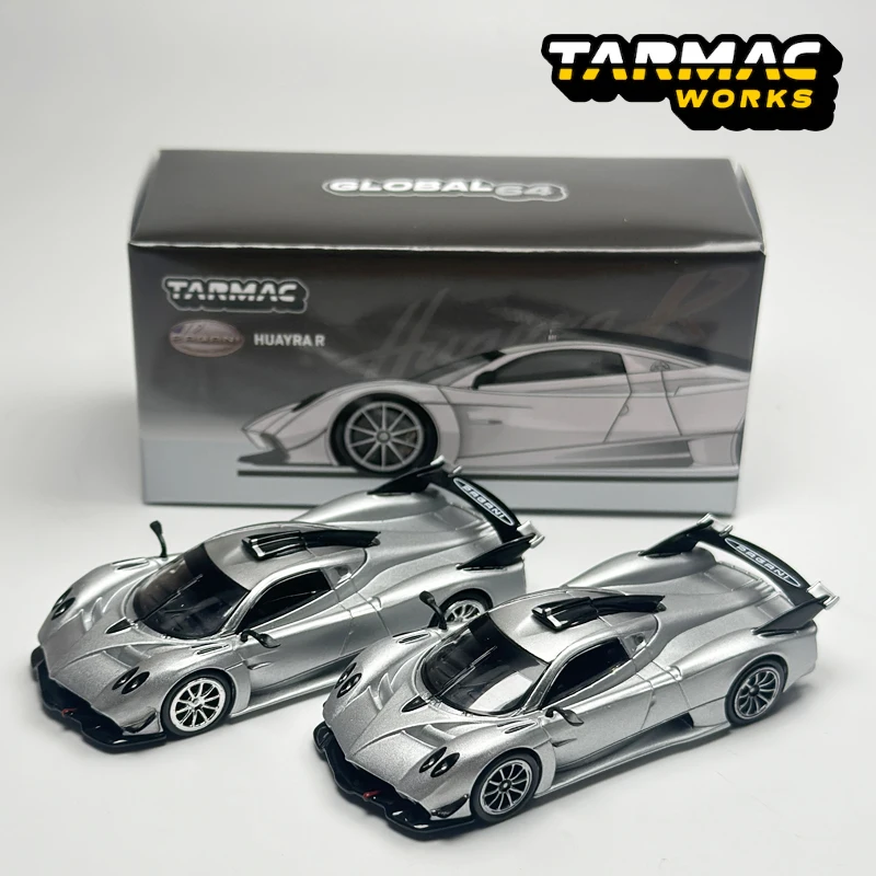TW 1:64 Tarmac Works Pagani Huayra R 새틴 실버 체이스 합금..