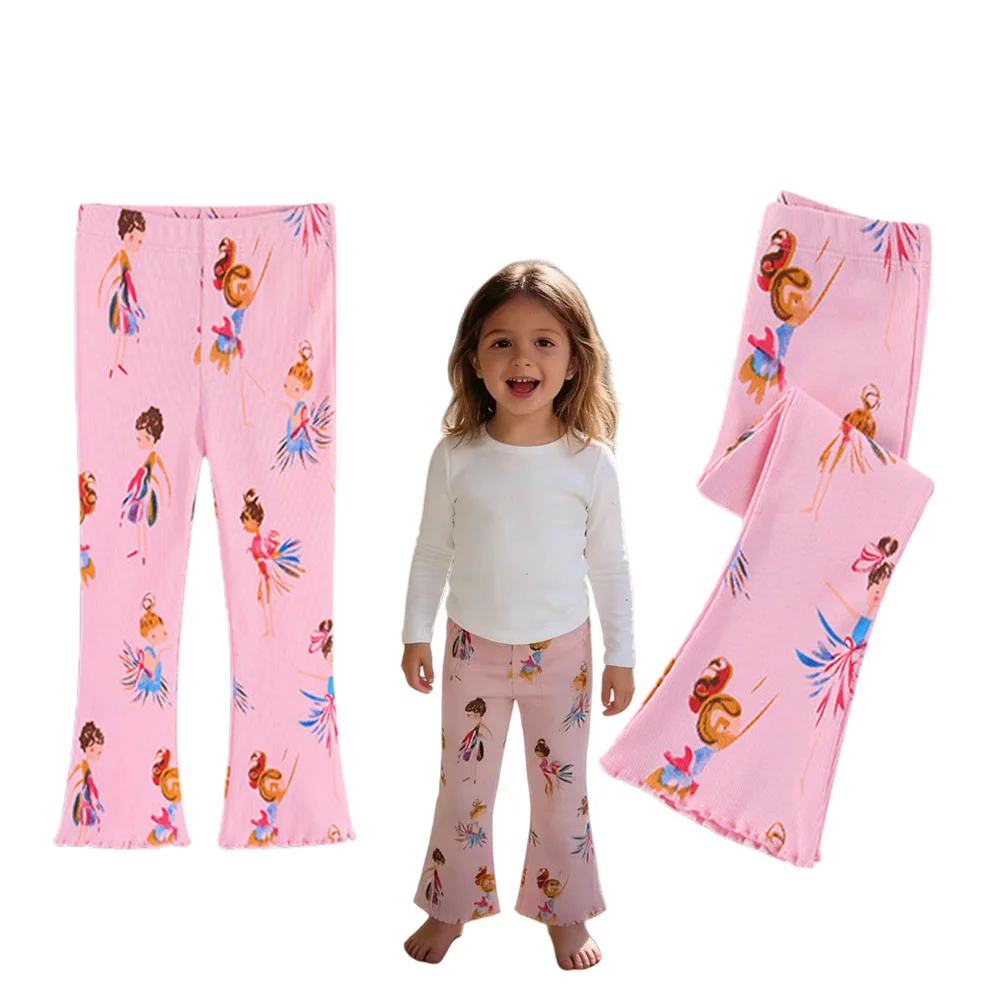 Jumping Meters Mädchen-Hose mit Blumenmuster, Schlaghose, lange Bleistift-Leggings, Kindermode, Herbstkollektion, 2–7 Jahre – Detail 11