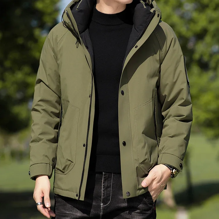 thumbnail image 1 of Ropa de diseñador para hombre, chaqueta de invierno con capucha de lujo para hombre, chaqueta acolchada impermeable con relleno de plumón de pato para hombre, abrigo para hombre, 1 of 5