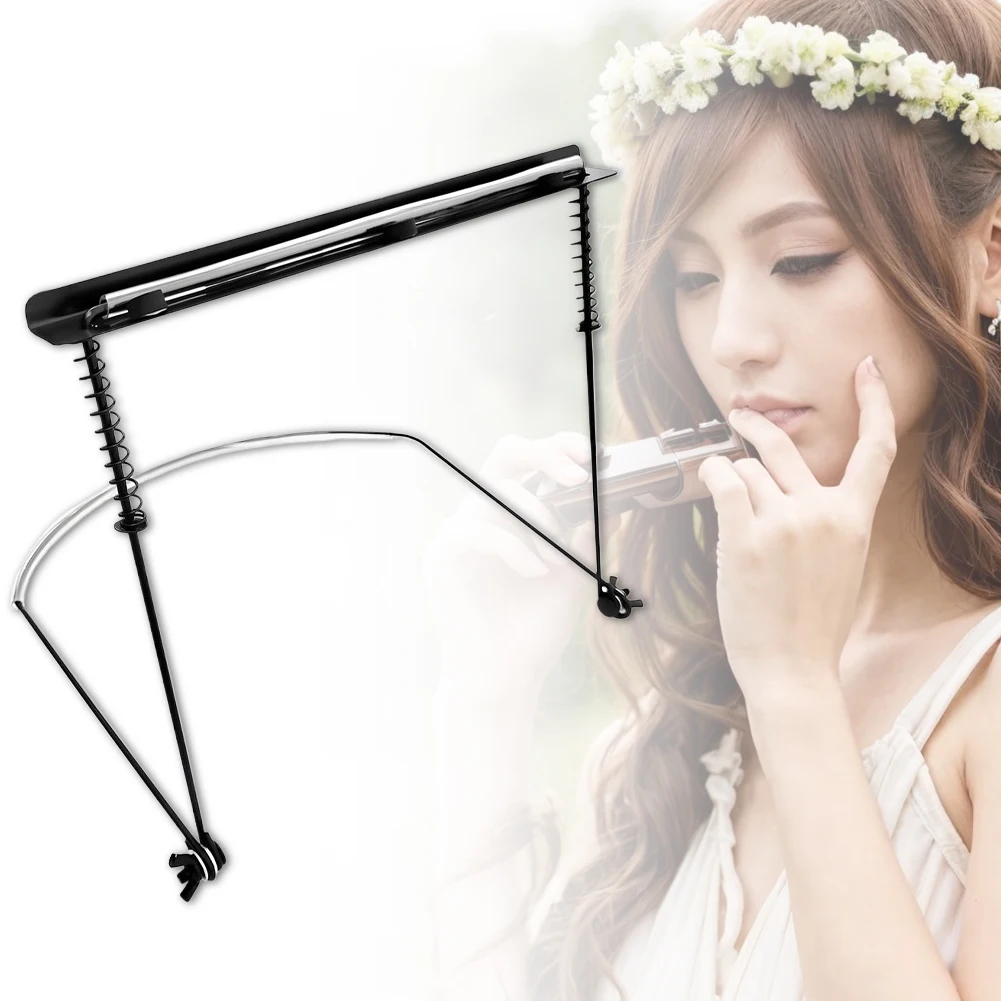 24 Holes Harmonica Neck Holder Metal Hands Free Harp Neck Brace Harmonica Stand Bracket Mouth Organ Support Harp Rack Stand