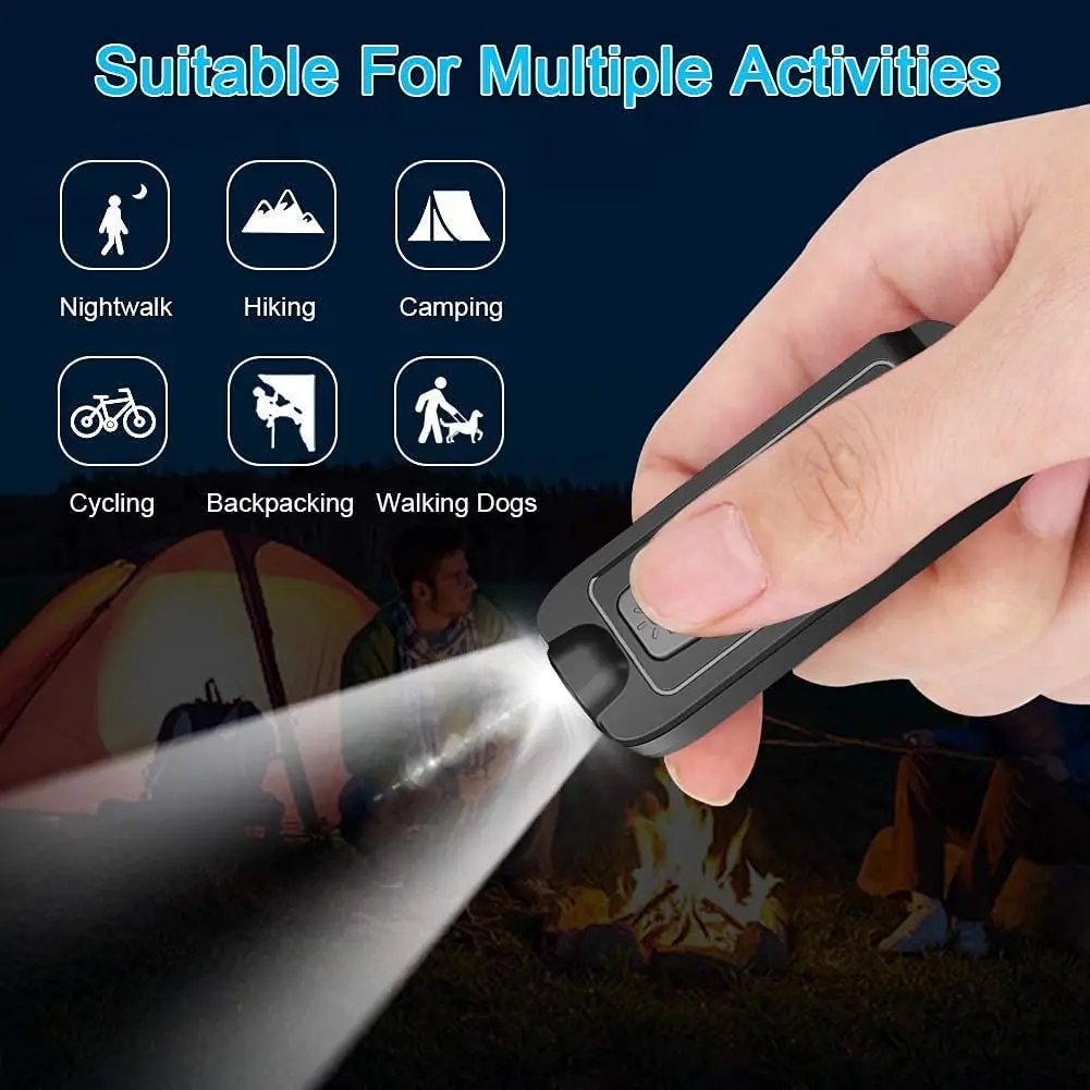 Hot sale Safe Personal Alarm Rope Alarm Mini Self Defence Keychain 130DB Security Alarms with LED Flashlights for Women (Black)
